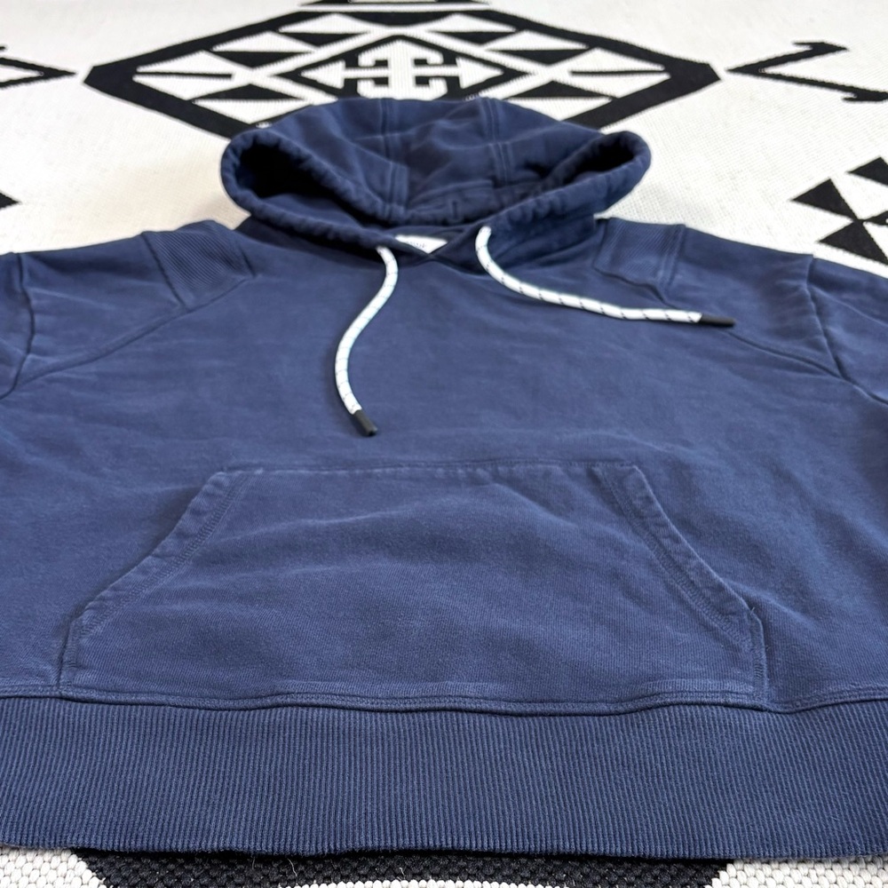 Peloton Rib Insert Pullover Hoodie Sweatshirt in Navy Blue Medium - Picture 10 of 13